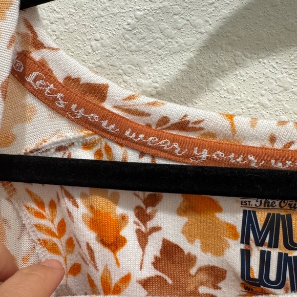 Muk Luks Plus 2X Cozy Fall Sweater Top‎ | Soft Autumn Floral Pullover - Picture 5 of 8